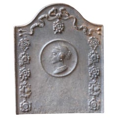 Small French Napoleon III 'Woman' Fireback / Backsplash, 19th Century