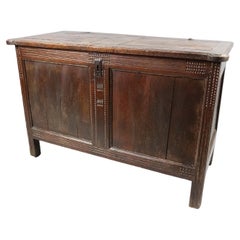 Antique Small French oak coffer