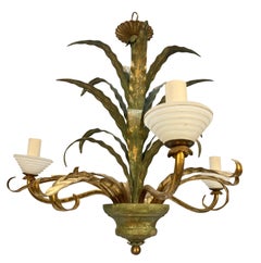 Small French Palm Chandelier