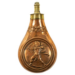 Antique Small French PISTOL FLASK, CUPID, 19th Century