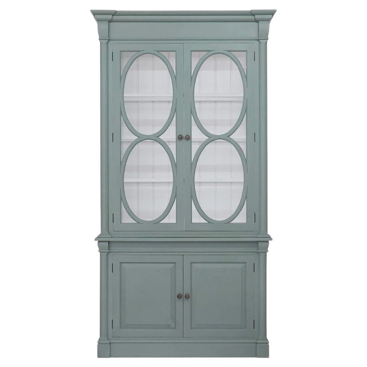 Small French Provincial Bookcase - Green Smoke