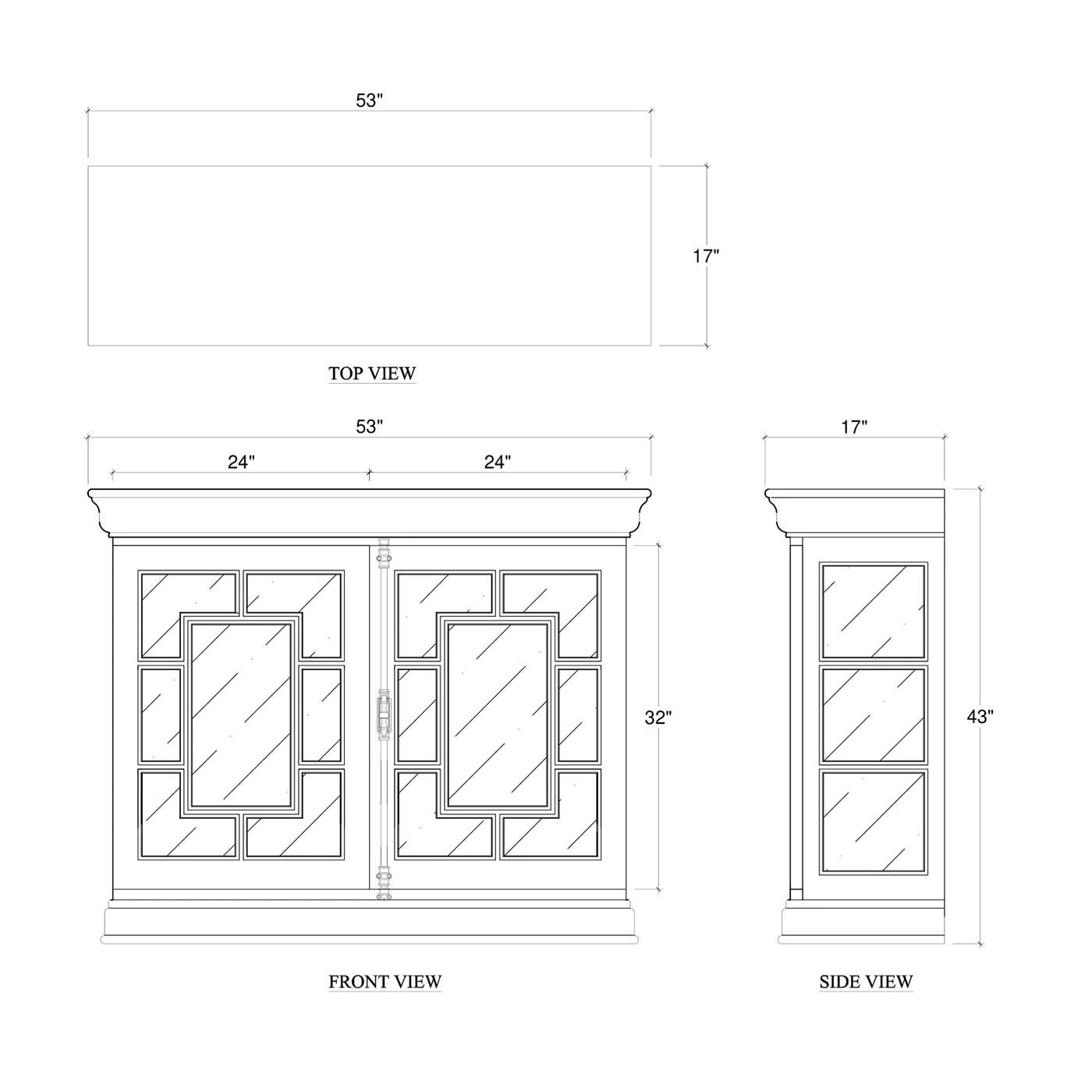 Vetro Piccola credenza provinciale francese Whiting in vendita