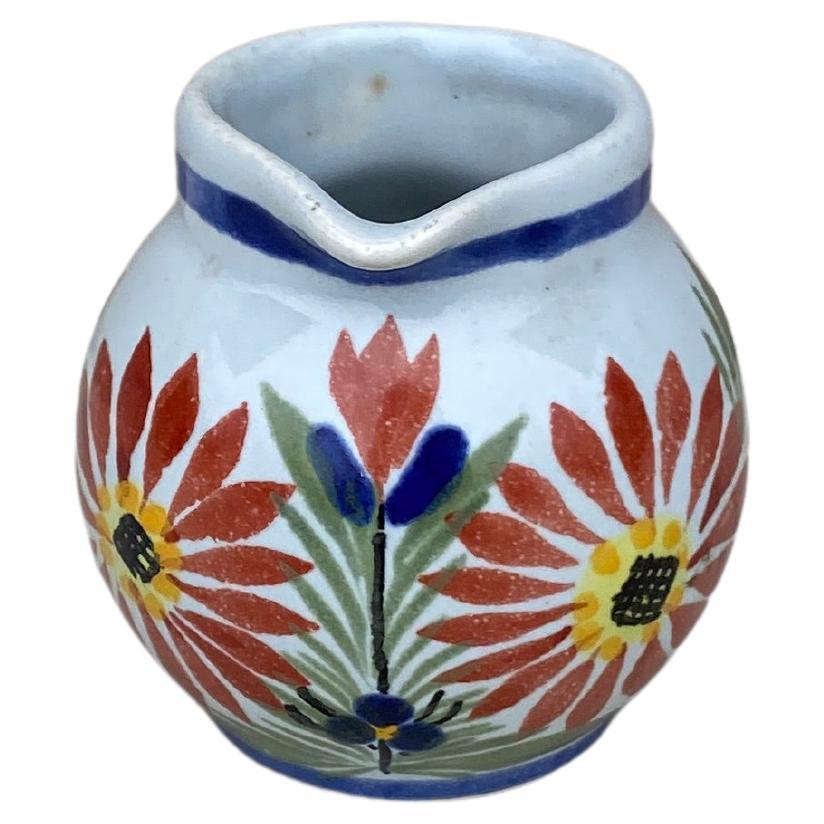 Country Small French Quimper Pitcher, circa 1940