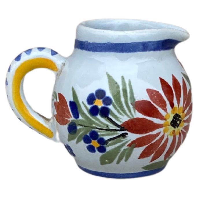 Small French Quimper Pitcher, circa 1940 For Sale