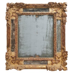 Small French  Régence Giltwood Parclose Mirror Circa 1725