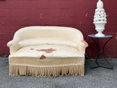 Small French Settee with Rounded Back