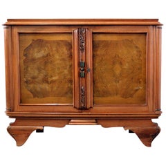 Small French Sideboard Credenza Buffet Walnut Midcentury