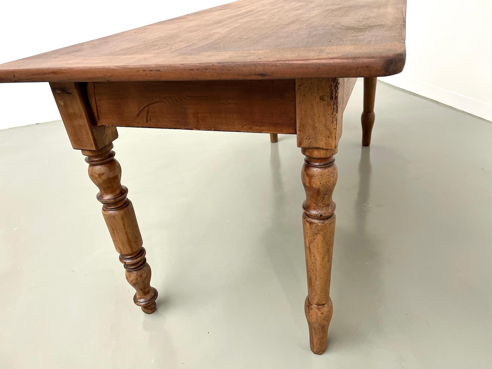Small french solid cherry farm table/desk, from 1900's For Sale 13