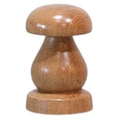 Small French Solid Oak Mushroom Sculpture c1970s