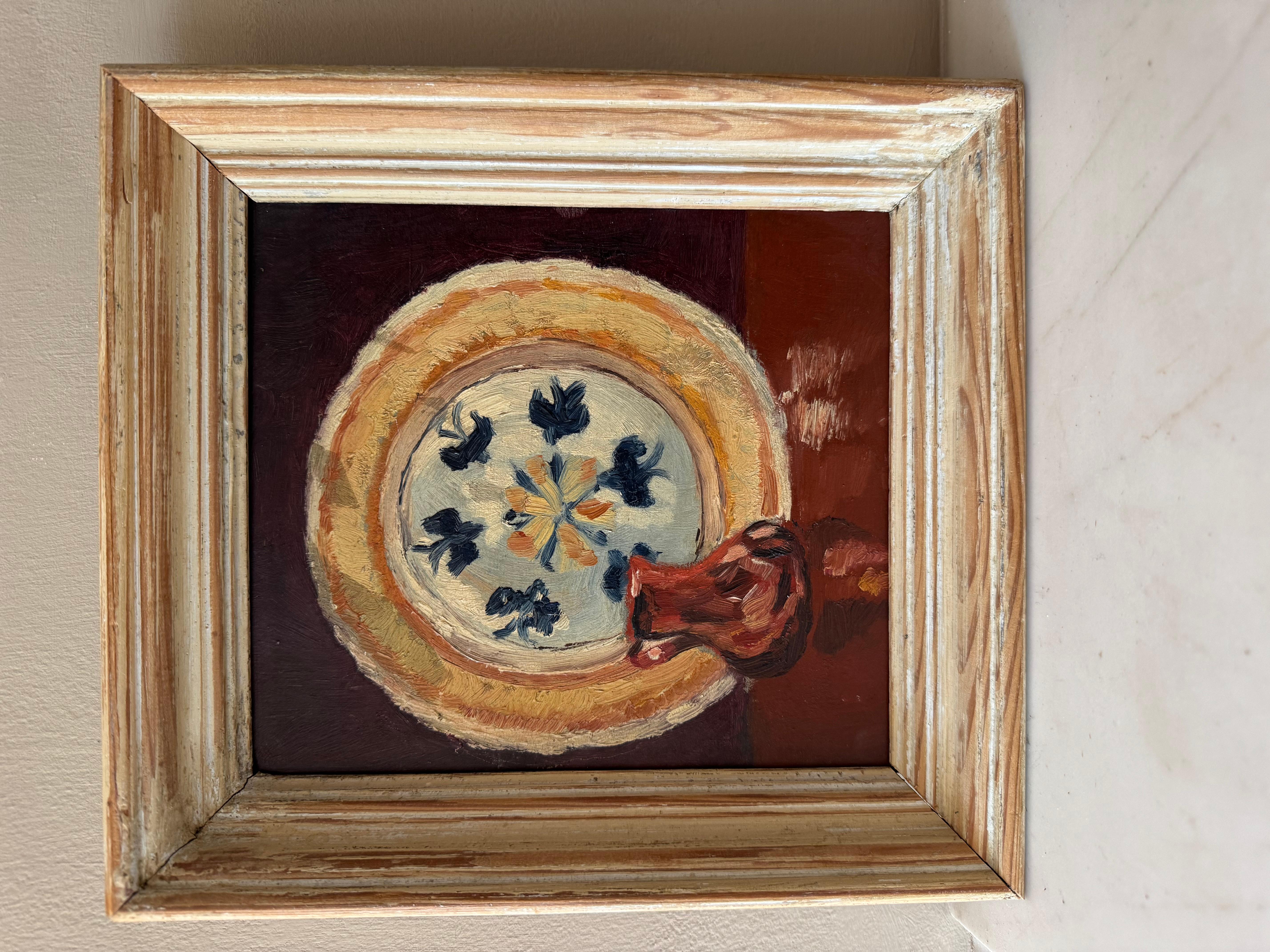 Kleines französisches Stilleben, ca. 1960er Jahre (Gemalt) im Angebot