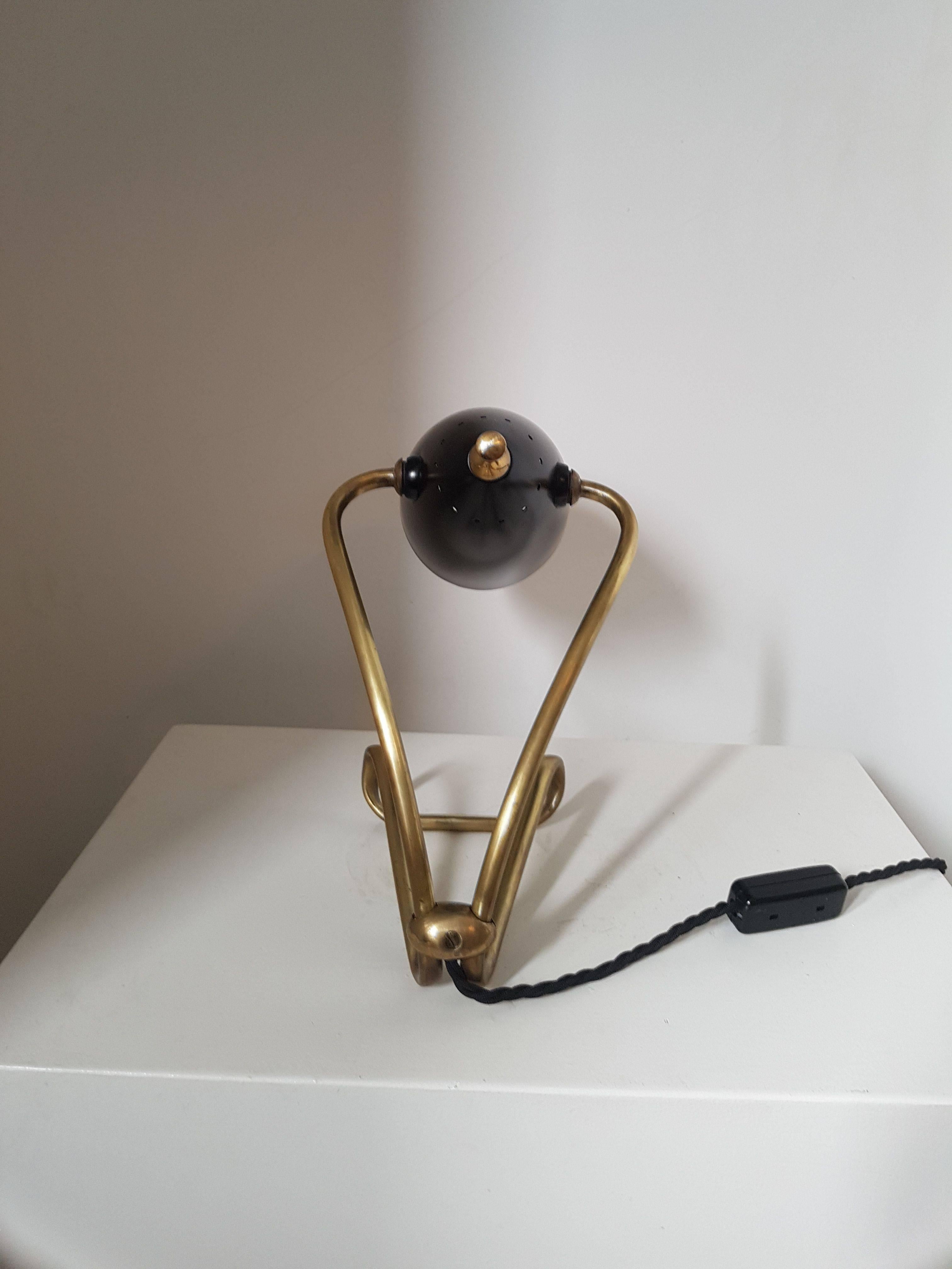 Mid-Century Modern Small French Table Lamp