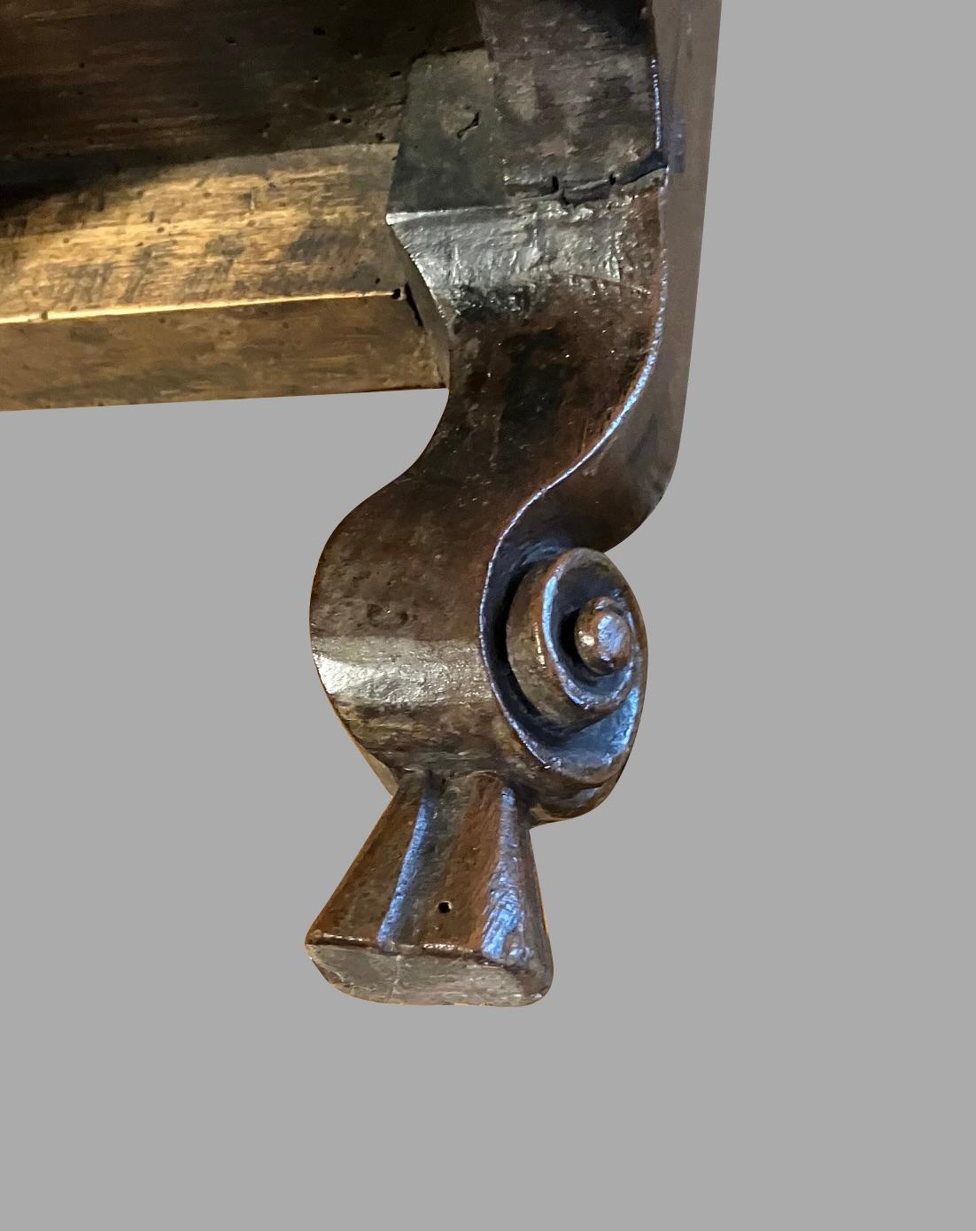 Small French Walnut Display Cabinet with Glass Door and Interior Shelves For Sale 1