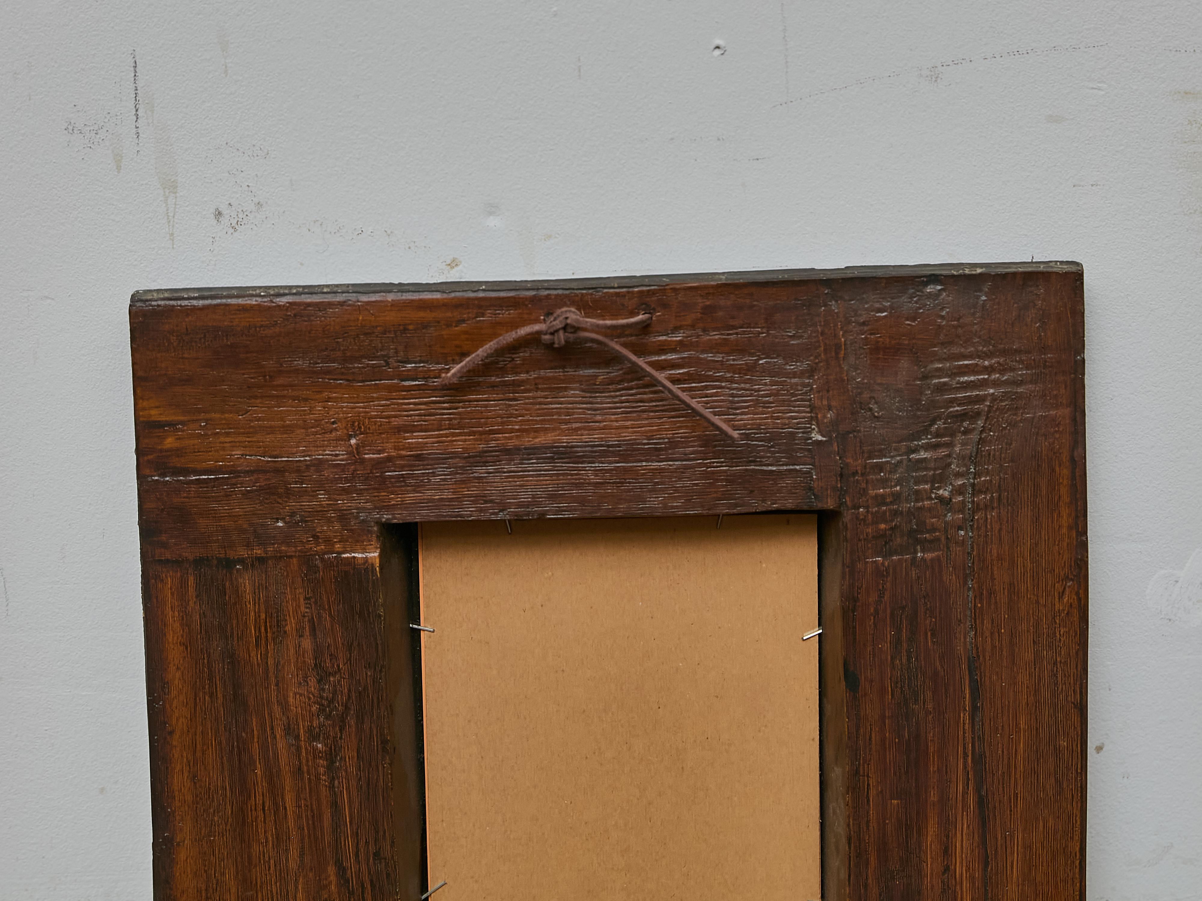 Small French Walnut Framed Mirror with Deep Moulding, 19th Century For Sale 7