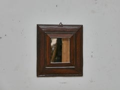 Small French Walnut Framed Mirror with Deep Moulding, 19th Century