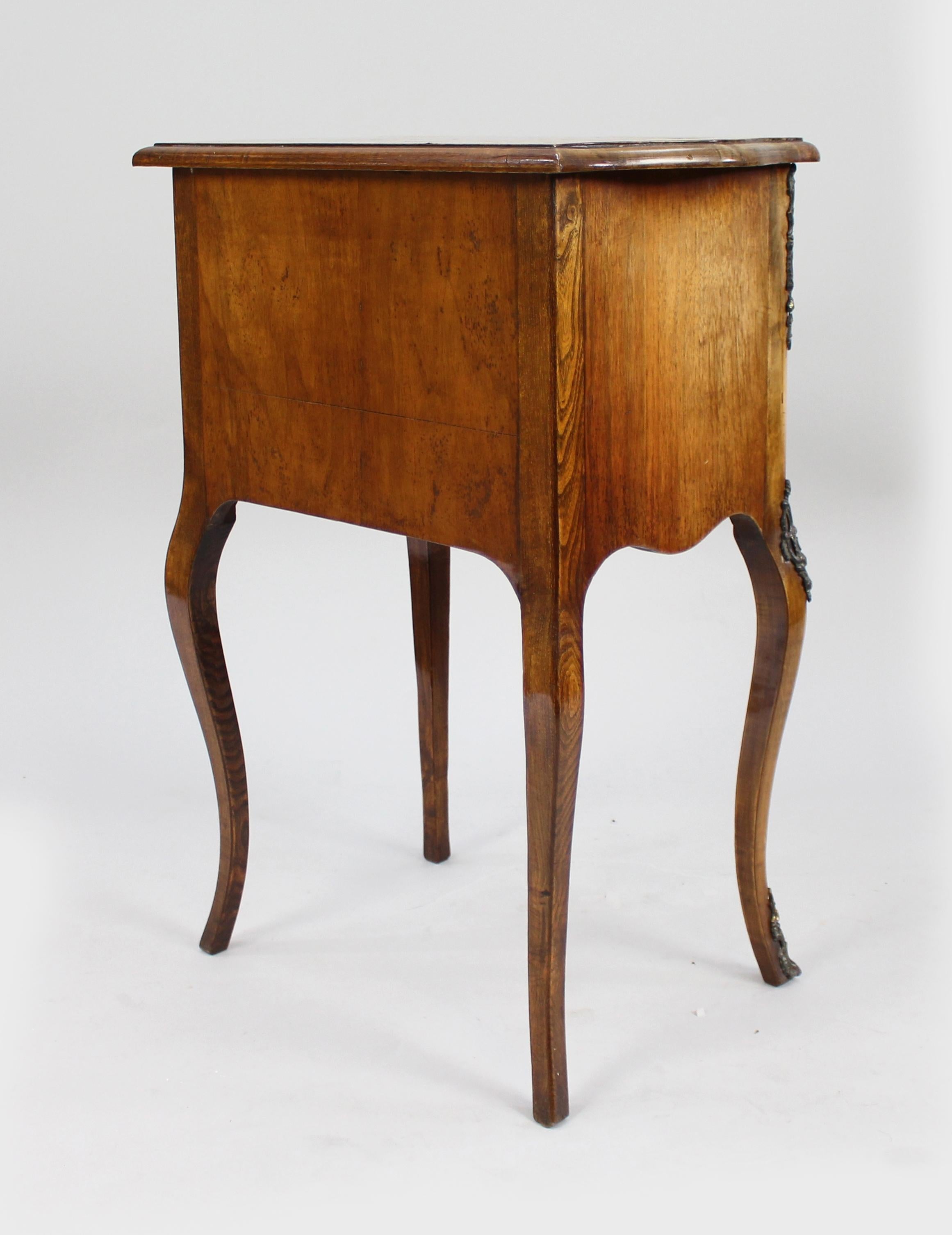 Small French Walnut Serpentine Commode with Sevres Plaques, circa 1880 For Sale 8