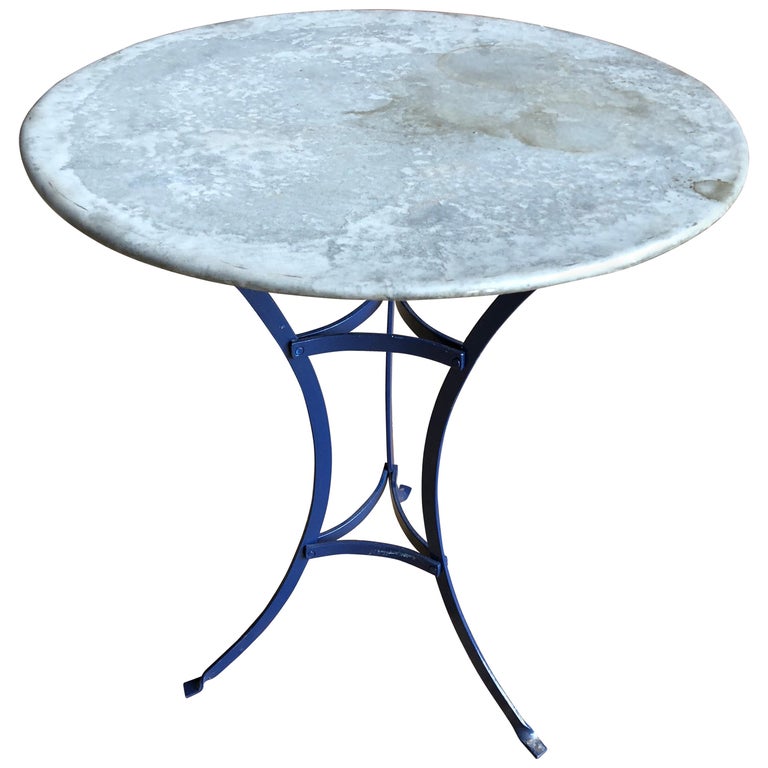 Small French ZincTop Bistro Table at 1stDibs