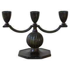 Small GAB Bronze Candleholder