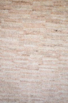 Small Ivory White Contemporary Gabbeh Persian Wool Rug