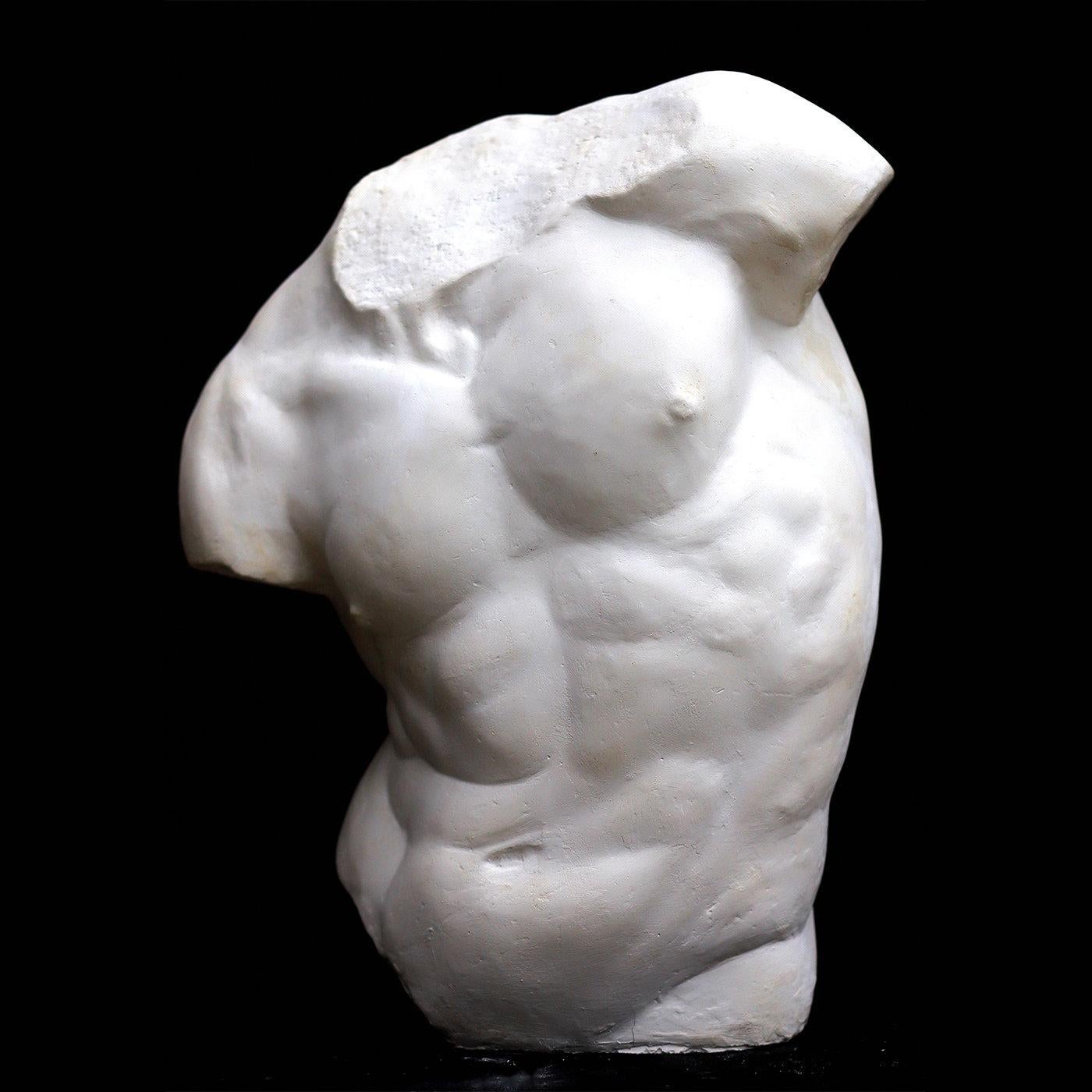 A widely celebrated model of human aesthetic inspiring Renaissance artists like Michelangelo, this plaster bust of Gaddi Torso is handcrafted by skilled artists from the Romanello Gallery on a smaller scale than the original sculpture from the