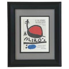 Pequeño cartel litografía "Galerie Maeght" de Joan Miró