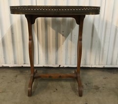 Small Galleried French Style Trestle Table by Baker