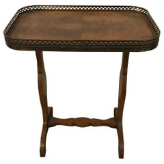 Small Galleried French Style Trestle Table by Baker