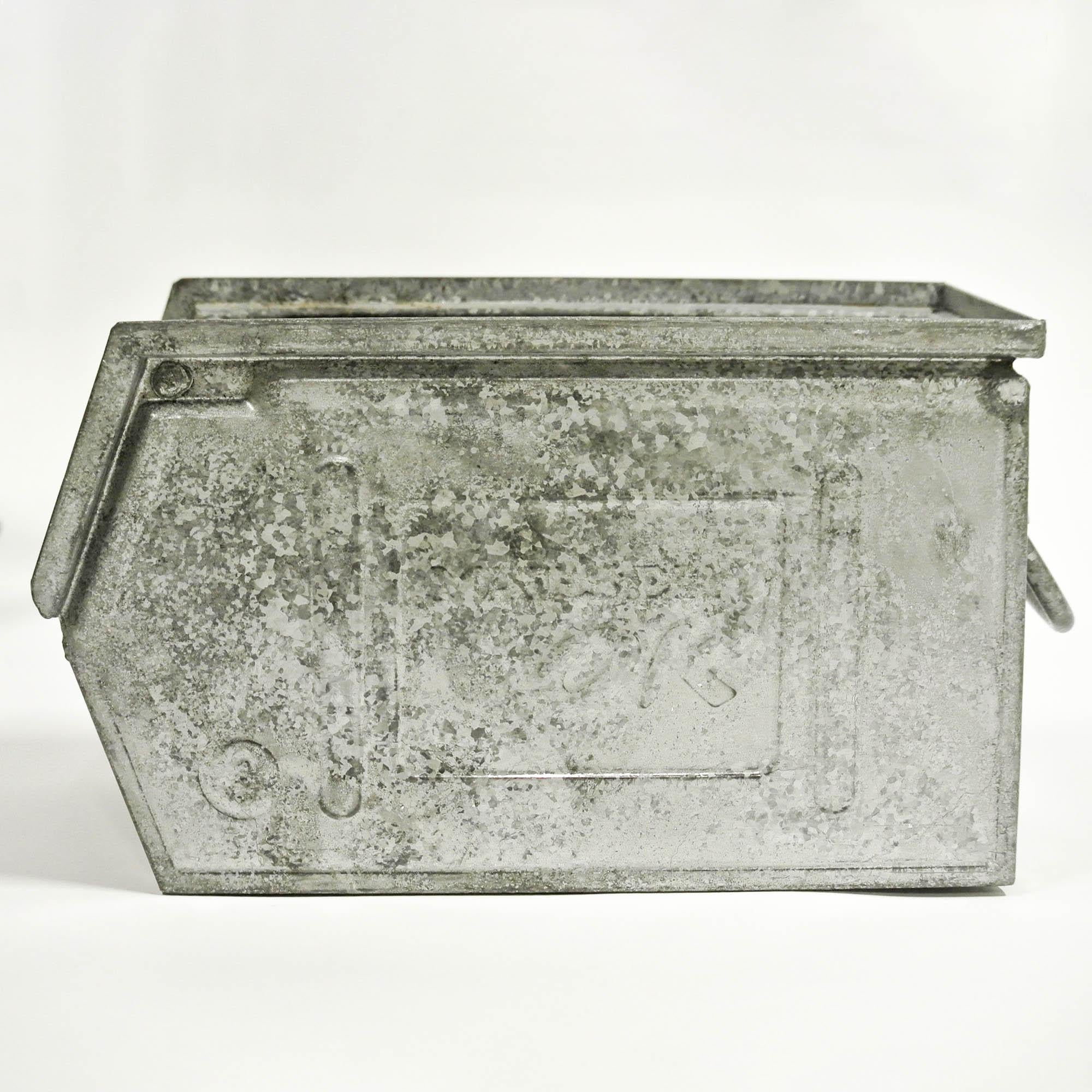 Small Galvanized Metallic Crates ‘Varnished’, France, circa 1950 1