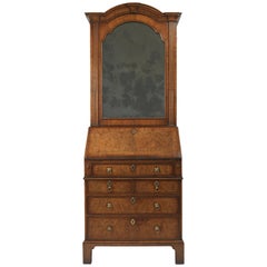 Small George I Walnut Bureau Bookcase