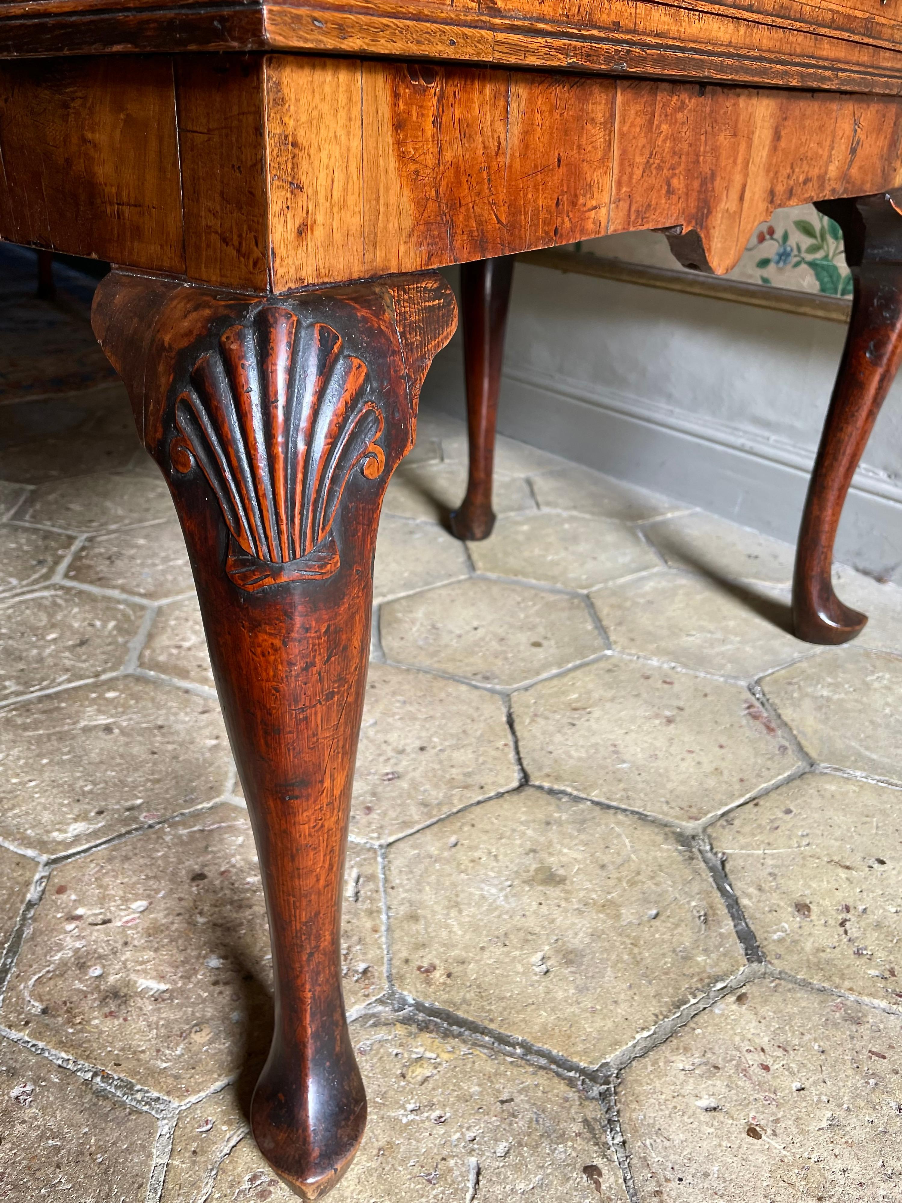 18th Century Small George I Walnut Bureau on Stand For Sale