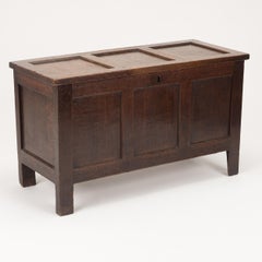 Small George II / George III Oak Panelled Coffer, c.1730–1770