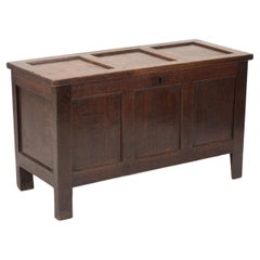 Small George II / George III Oak Panelled Coffer, c.1730–1770