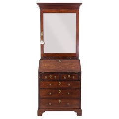 Small George II Mahogany Bureau Bookcase