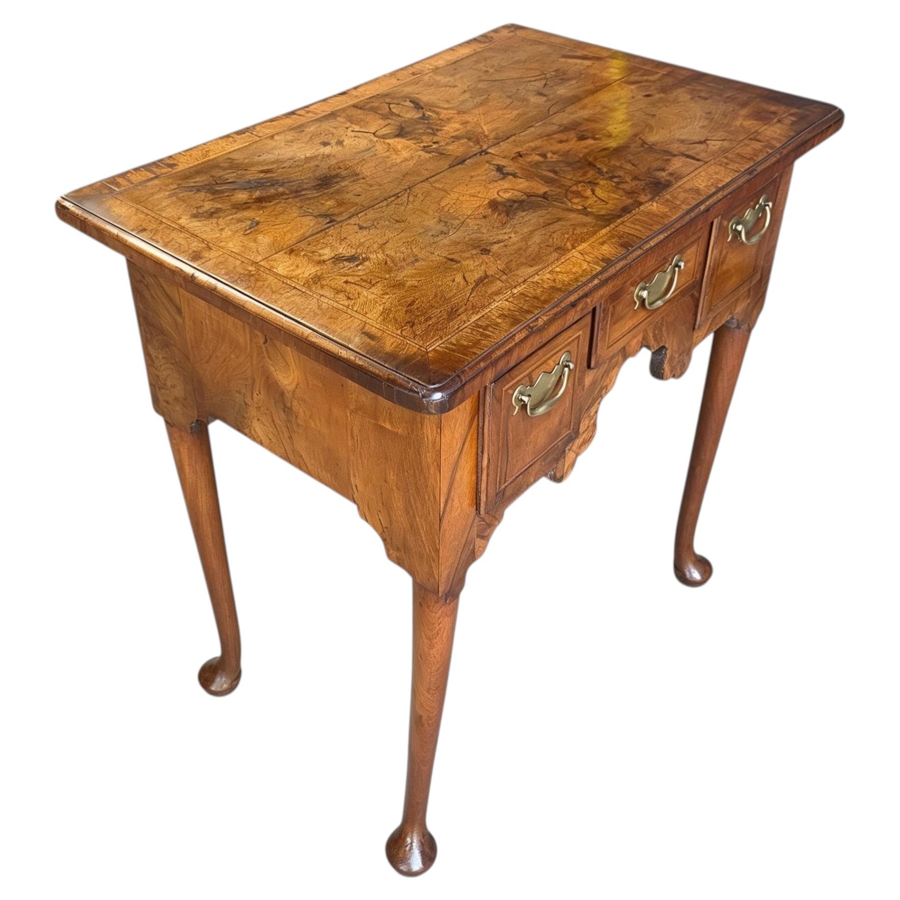 Small George II Walnut Lowboy For Sale