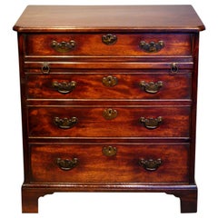 Antique Small George III Mahogany Dressing Bachelor Chest