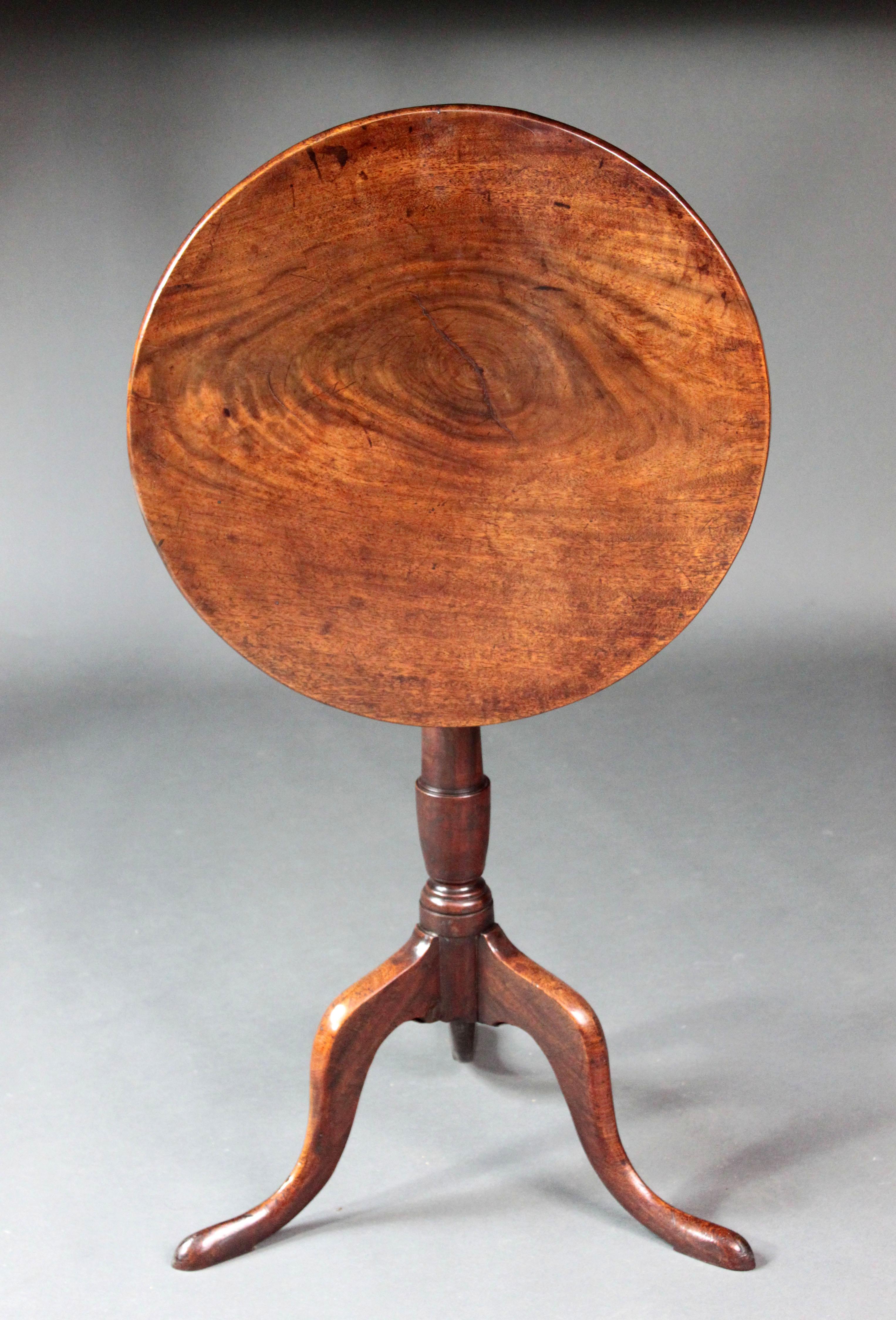 English  Small George III Mahogany Tripod Table