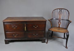 Small George III Oak Mule Chest, circa 1780