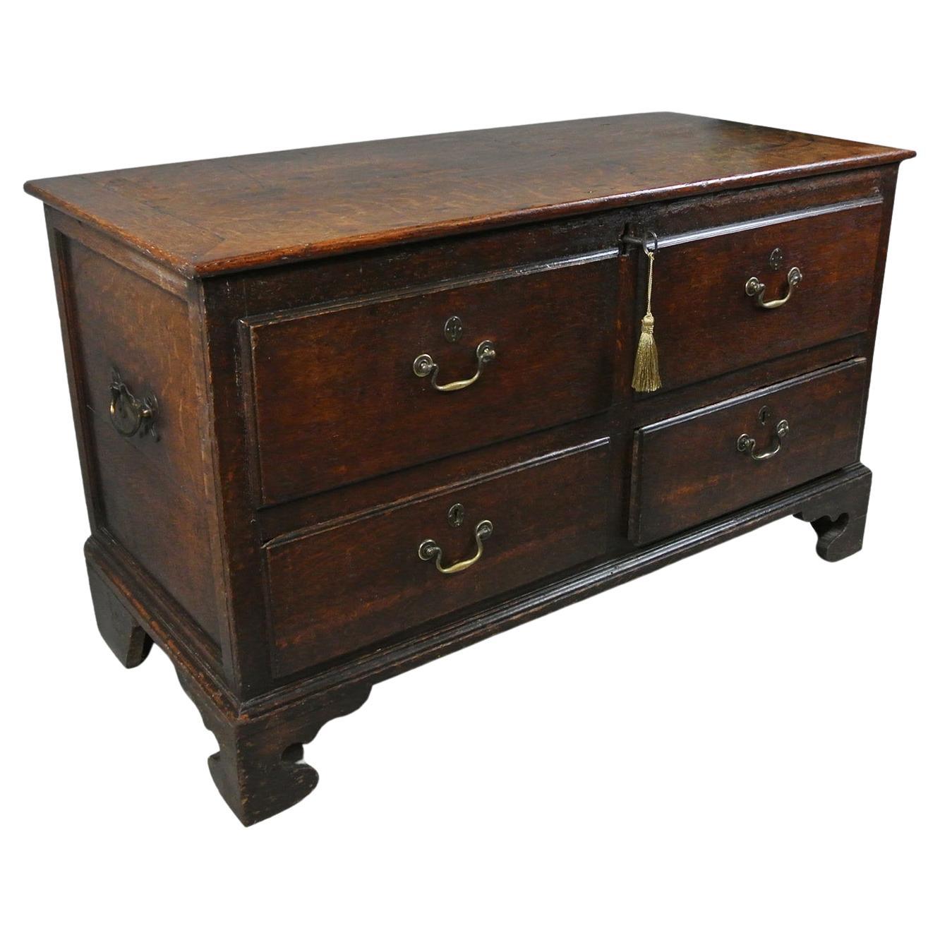 Small George III Oak Mule Chest, circa 1780