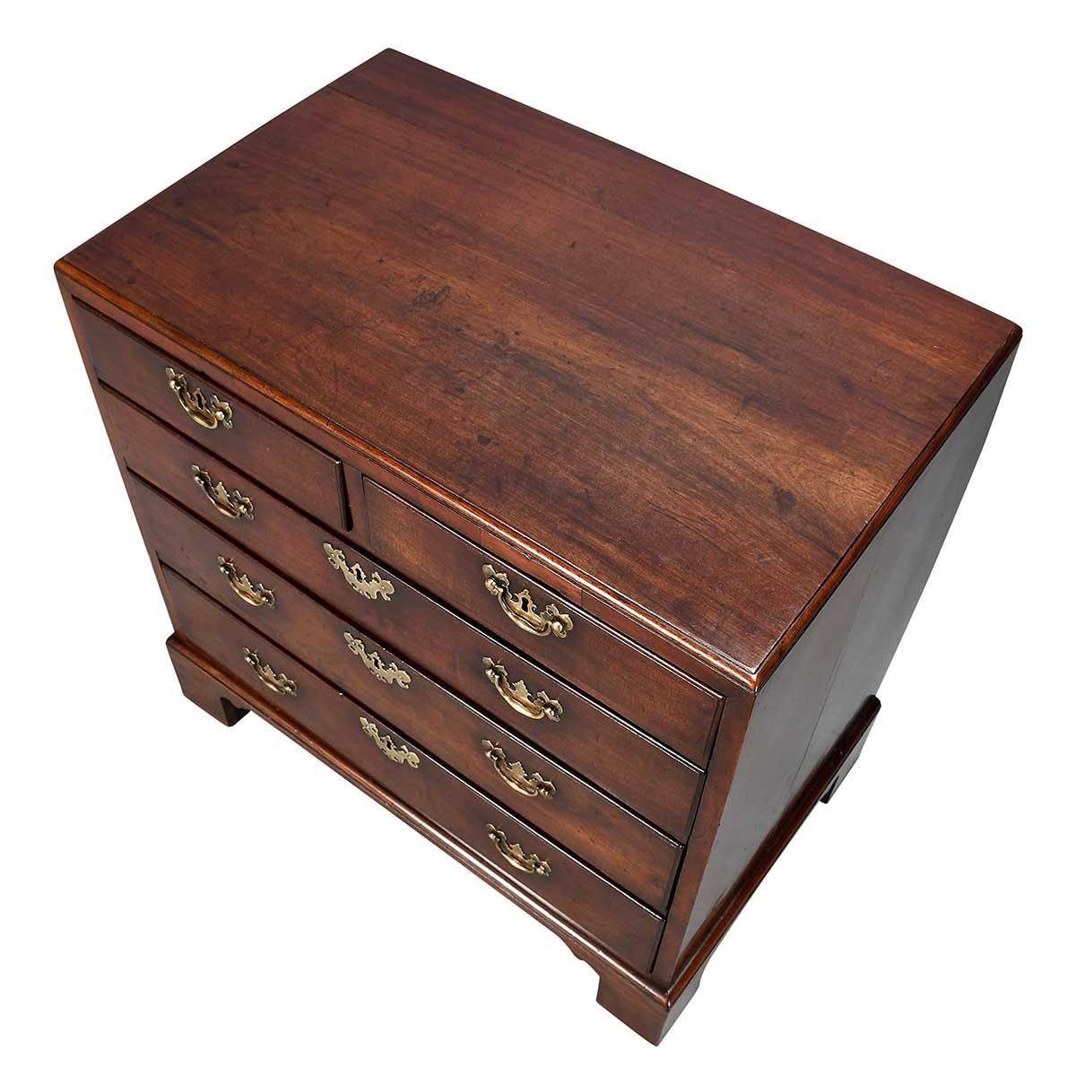 Petit coffre à couvercle en acajou d'époque George III Bon état - En vente à Harrodsburg, KY