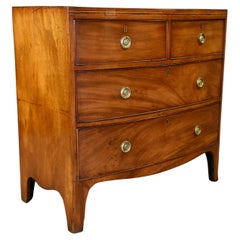 small Georgian mahogany bow front chest of drawers