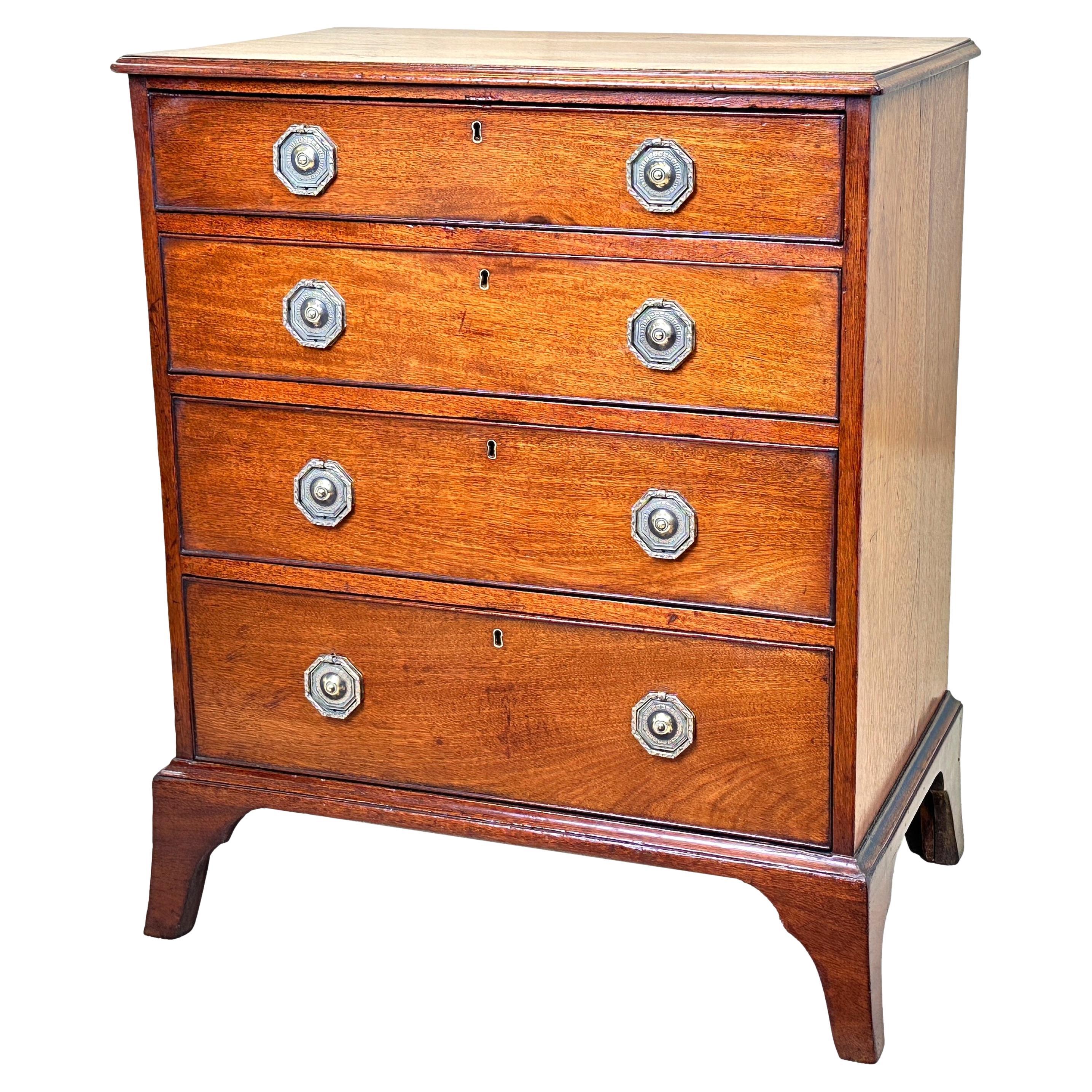 Small Georgian Mahogany Chest Of Drawers