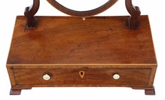 Small Georgian Mahogany Dressing Table Swing Mirror, circa 1800