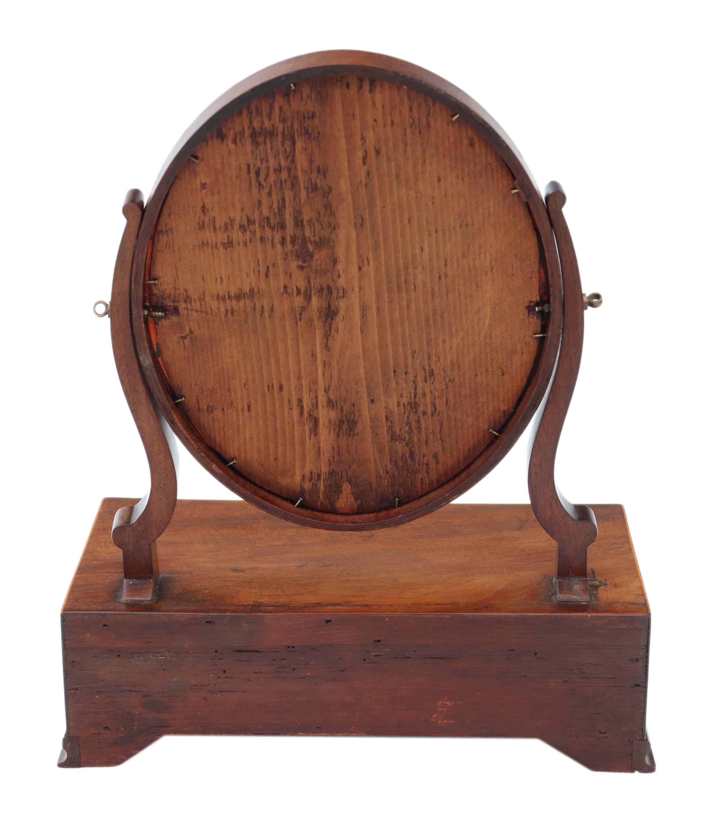 Small Georgian Mahogany Dressing Table Swing Mirror, circa 1800 3