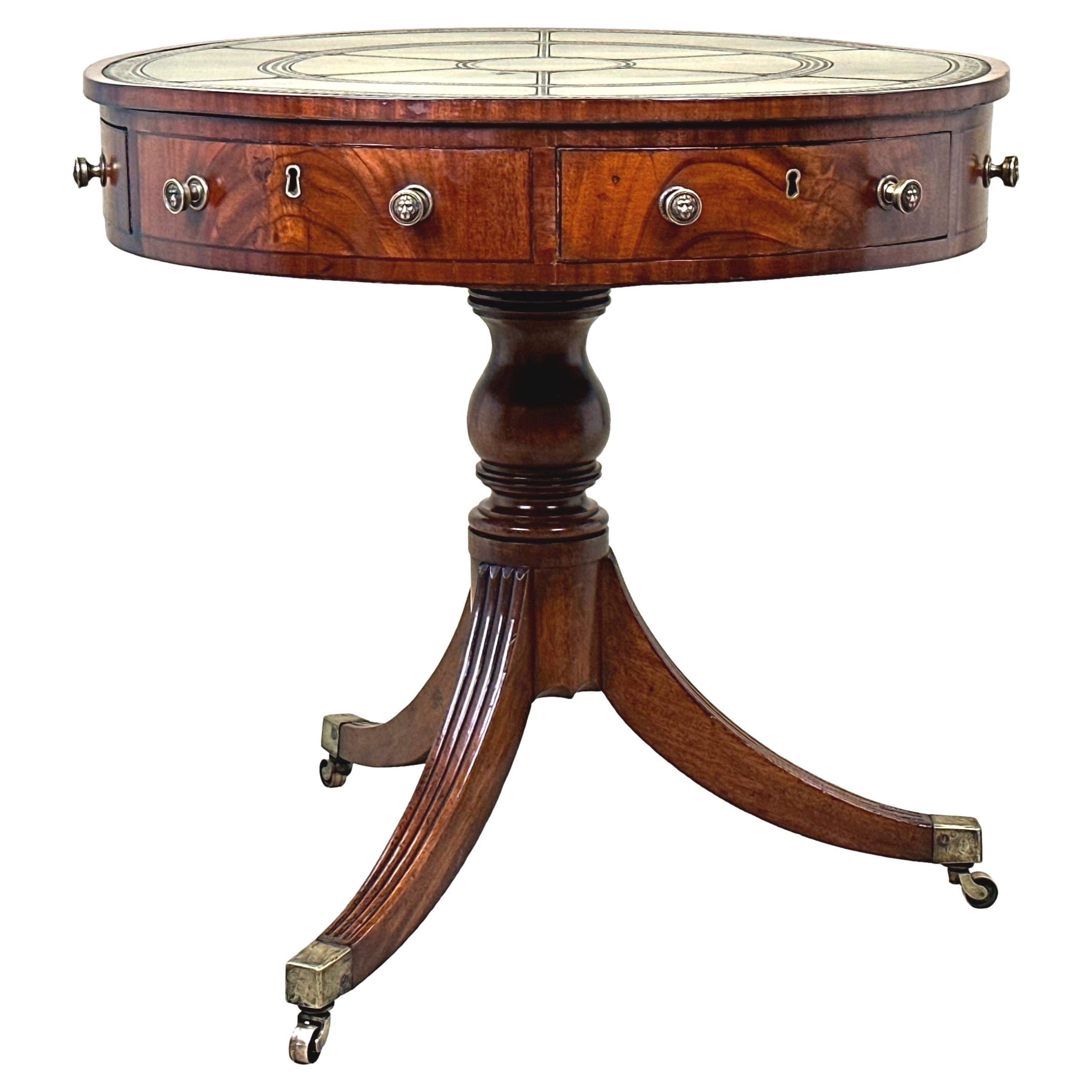 Small Georgian Mahogany Drum Table