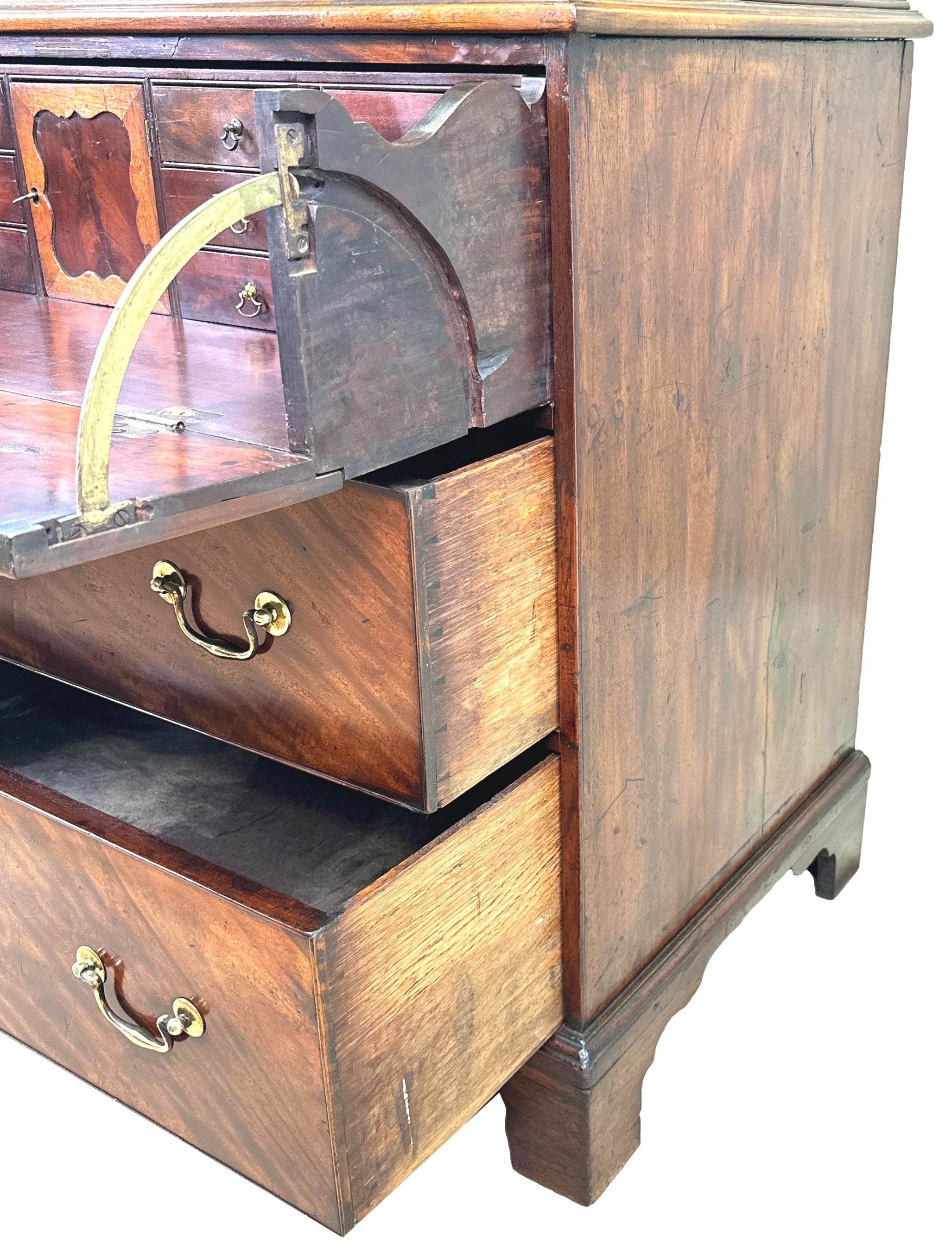 Small Georgian Mahogany Secretaire Bookcase 6