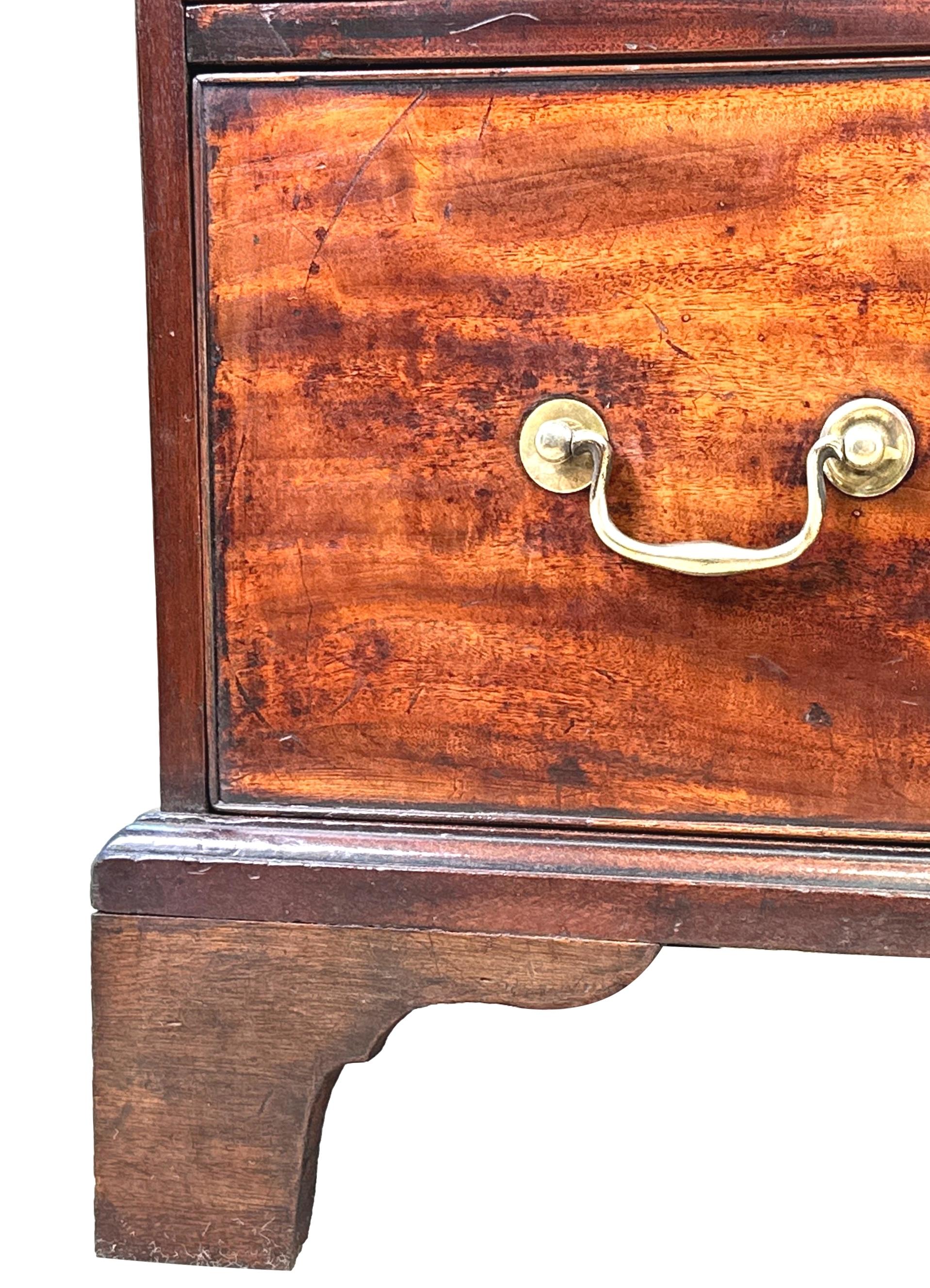 Small Georgian Mahogany Secretaire Bookcase 8