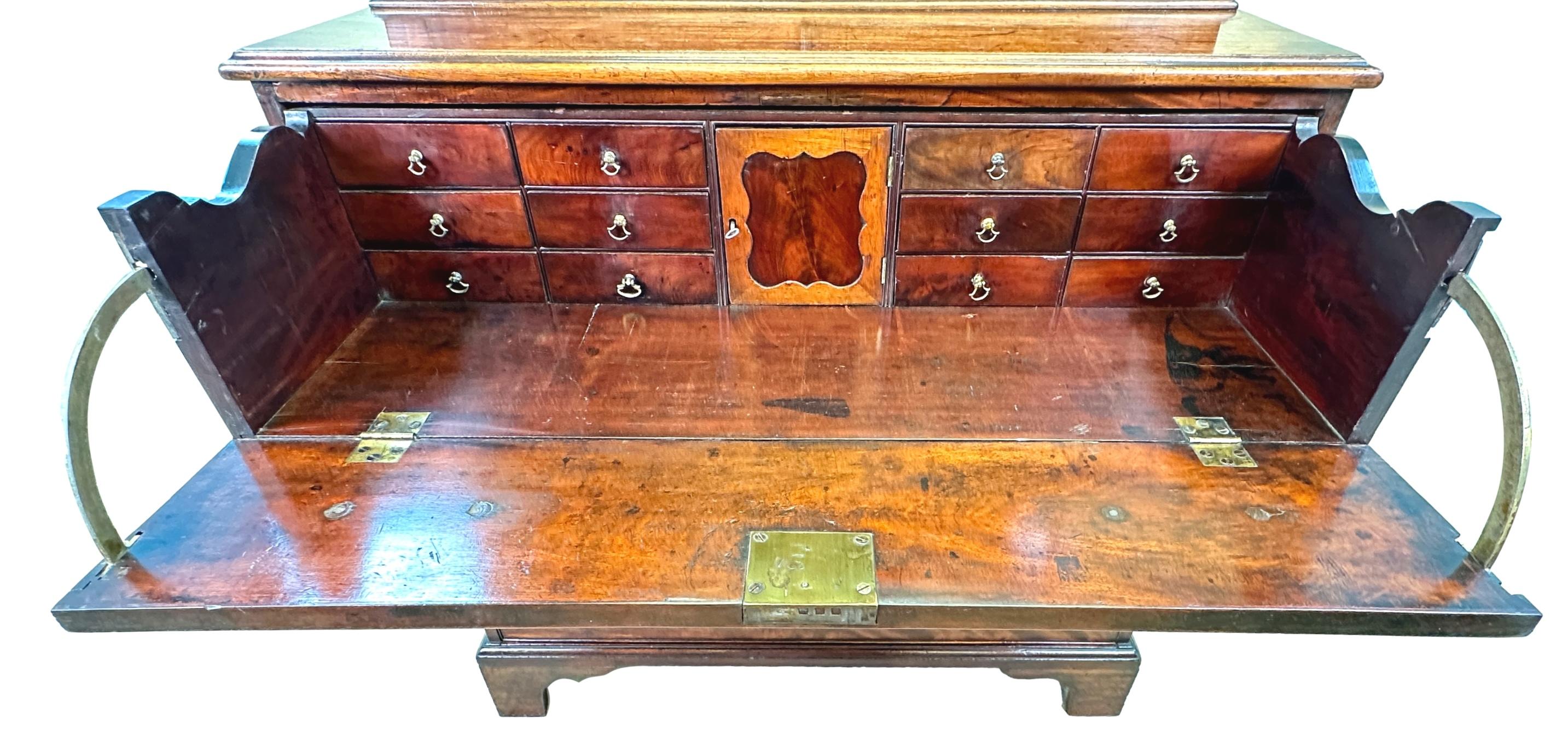18th Century Small Georgian Mahogany Secretaire Bookcase