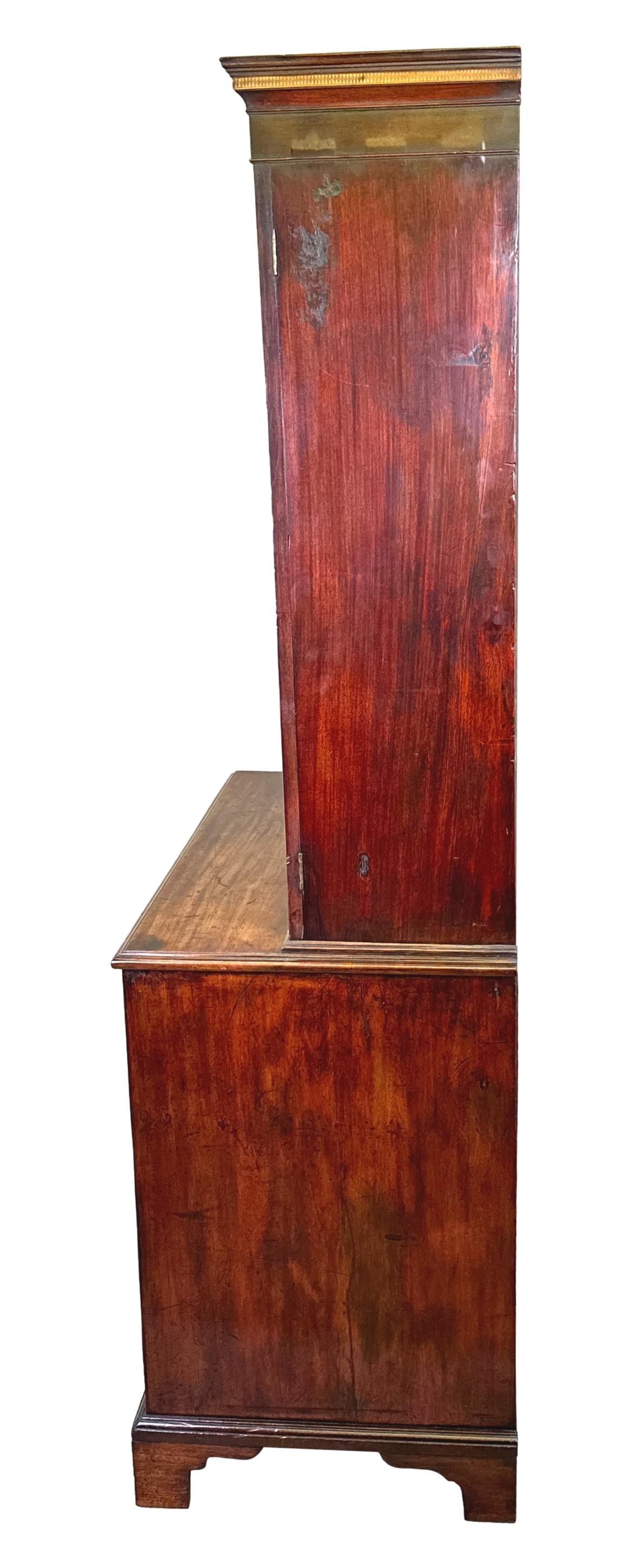 Small Georgian Mahogany Secretaire Bookcase 2