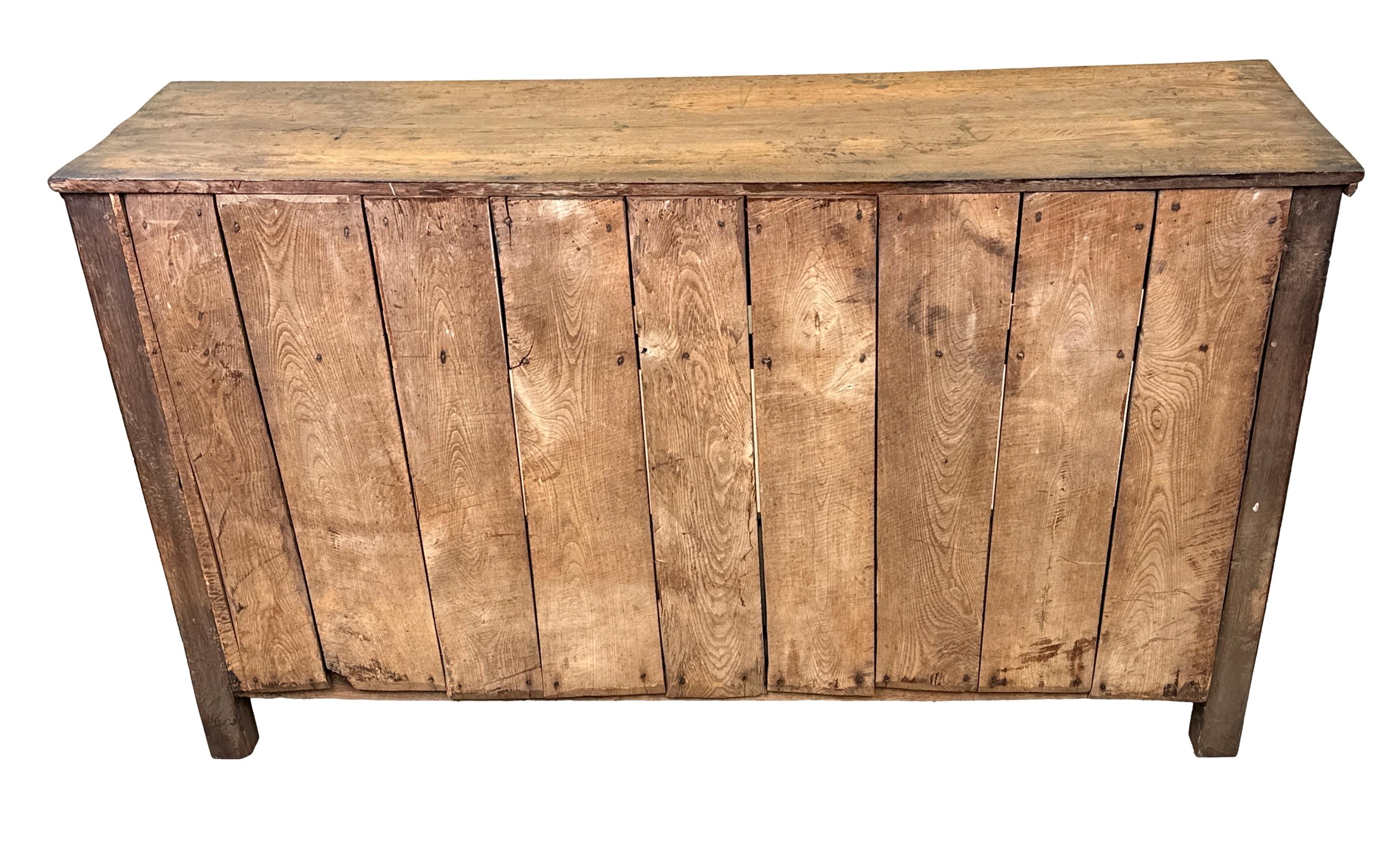 Small Georgian Oak Potboard Dresser Base 5