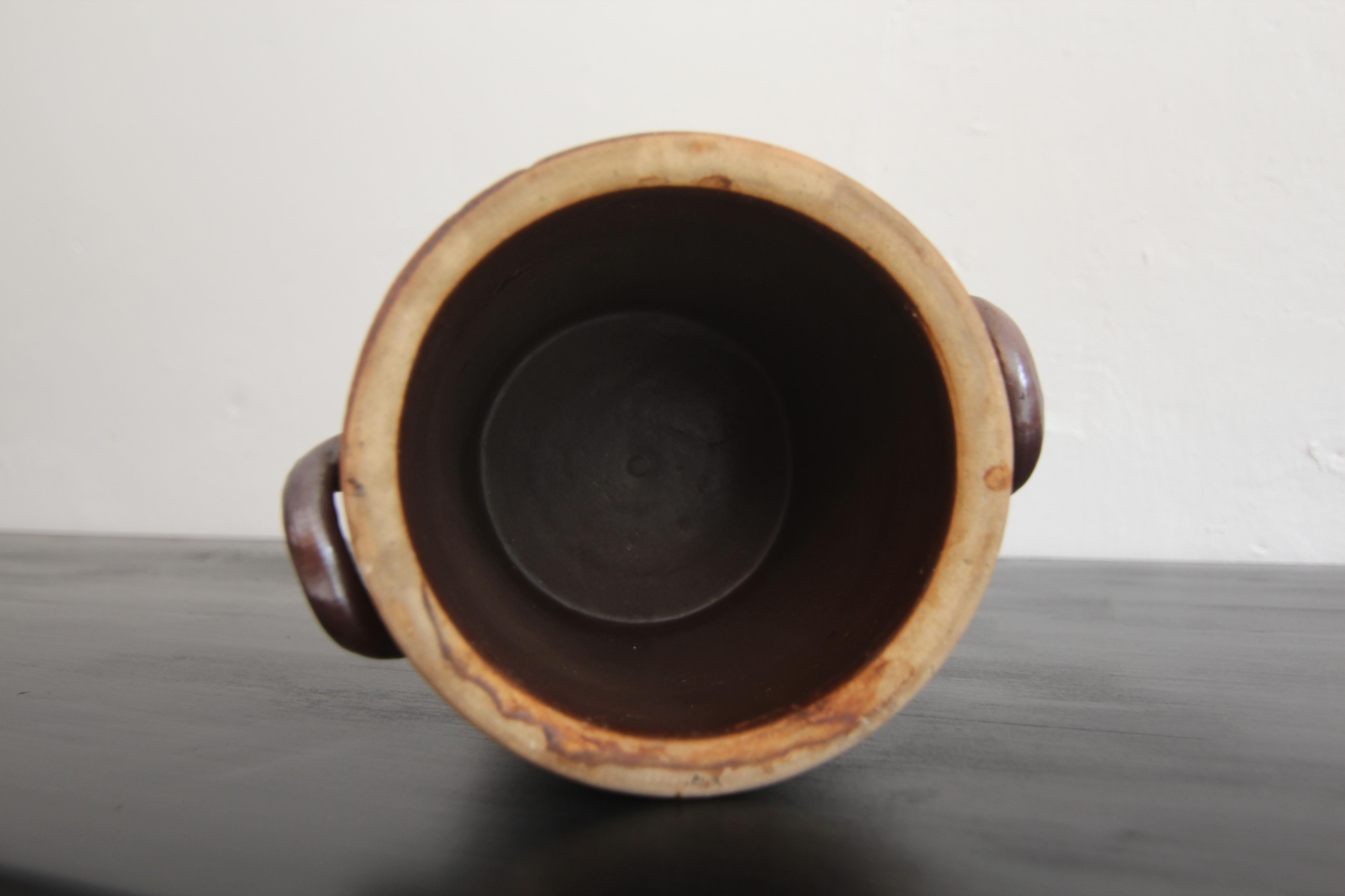 Piccolo vaso tedesco in gres marrone in vendita 12