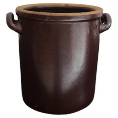 Small German Brown Stoneware Pot